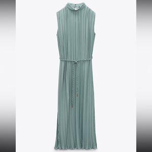 Zara Pleated Dress with Belt